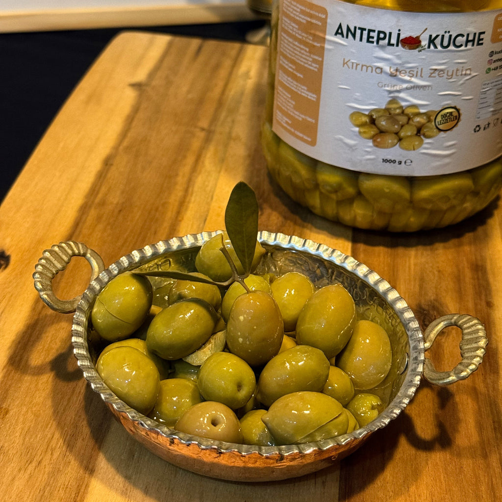 Yeşil Kırma Zeytin Salamura 1kg